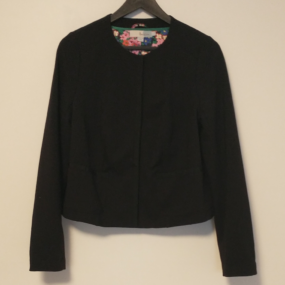 Boden Knit Blazer Floral Lining Size US 8R
